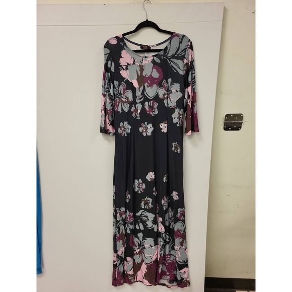 R&B Dresses & Skirts - R&B Collection Maxi‎ Dress XL Floral Print Long Sleeve Casual Womenswear